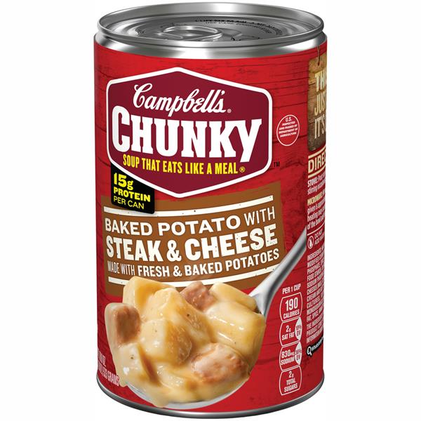 Campbell's Chunky Baked Potato with Steak & Cheese Soup | Hy-Vee Aisles ...