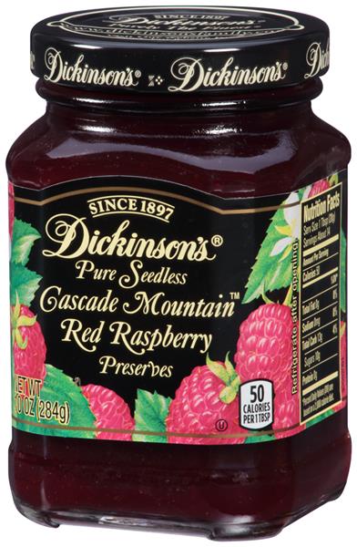 Dickinsons Seedless Cascade Mountain Red Raspberry Preserves | Hy-Vee ...