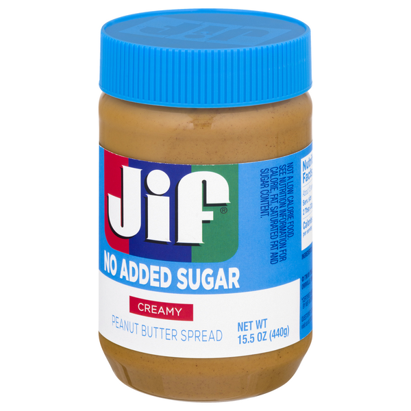 Jif No Sugar Added Creamy Peanut Butter Spread | Hy-Vee Aisles Online ...