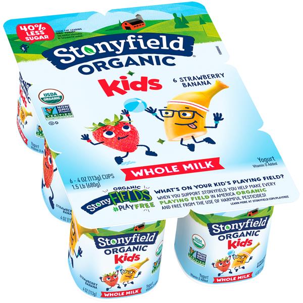 Stonyfield Organic Kids Strawberry Banana Whole Milk