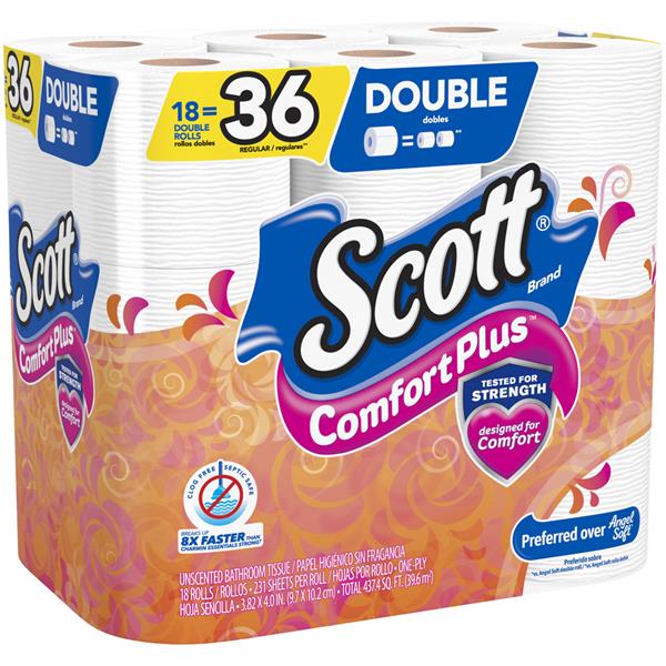 Scott Comfort Plus Bathroom Tissue Double Rolls | Hy-Vee Aisles Online ...