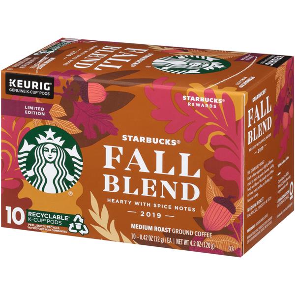 Starbucks Fall Blend KCup Pods 10 .42 oz Pods HyVee Aisles Online