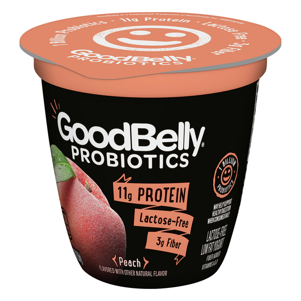 GoodBelly Probiotic Low Fat Yogurt, Lactose-Free, Peach | Hy-Vee Aisles ...