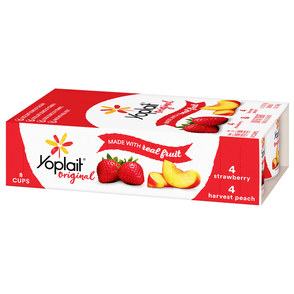 Yoplait Original Strawberry/Harvest Peach Low Fat Yogurt Variety Pack