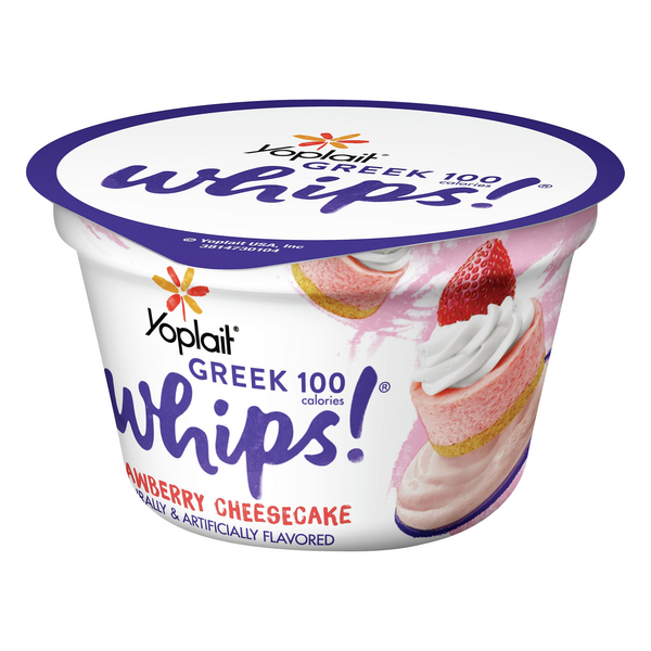 Yoplait Greek 100 Calories Whips! Strawberry Cheesecake Fat Free Yogurt