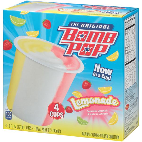 The Original Bomb Pop Lemonade Frozen Confection 4-6 Fl. Oz. | Hy-Vee ...