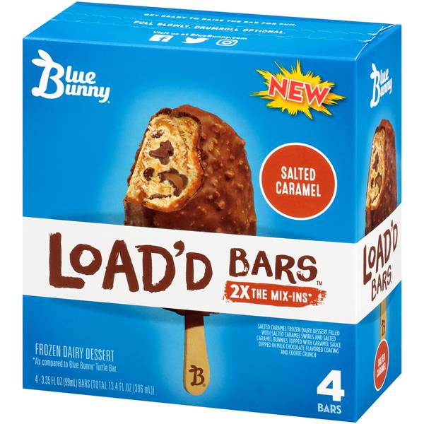 Blue Bunny Load'd Bars Salted Caramel 43.35 fl oz HyVee Aisles Online Grocery Shopping