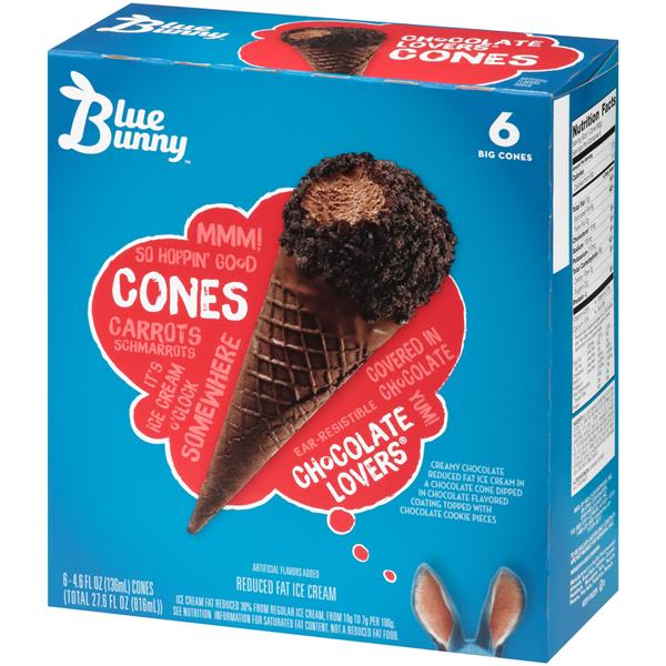 blue bunny twist cones calories