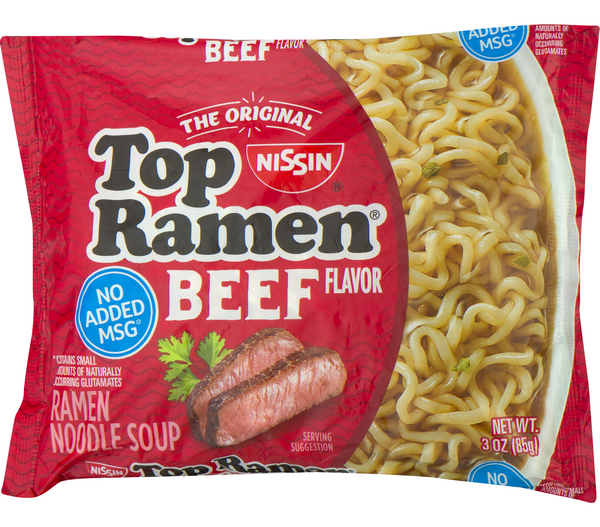 Nissin Top Ramen Beef Flavor Ramen Noodle Soup Hy Vee Aisles Online Grocery Shopping