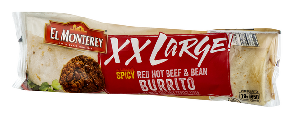 El Monterey Burrito Beef & Bean Spicy Red Hot XX Large! | Hy-Vee