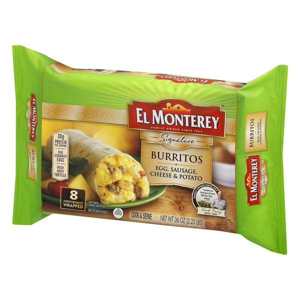 El Monterey Signature Egg, Sausage, Cheese & Potato Burritos 8Ct | Hy ...