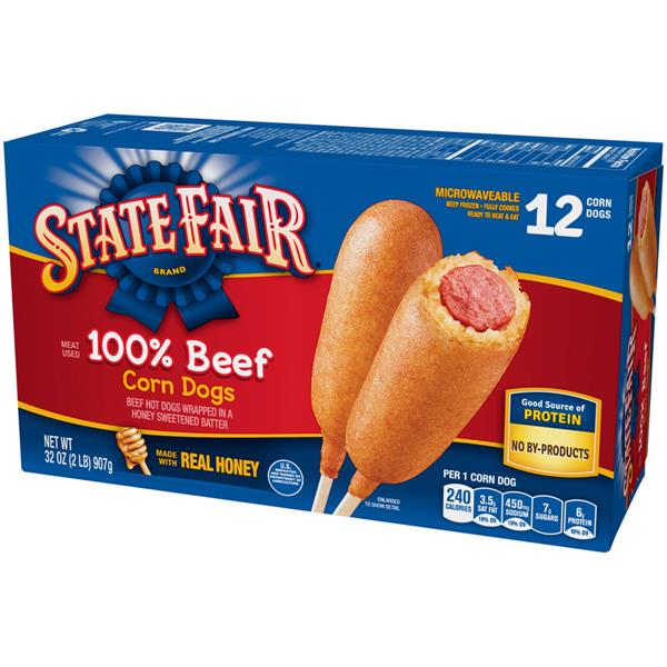 State Fair 100% Beef Corn Dogs 12Ct | Hy-Vee Aisles Online Grocery Shopping