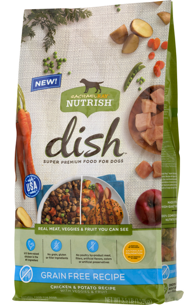 Rachael Ray Nutrish Dish Super Premium Food for Dogs Grain Free Chicken &  Potato Recipe | Hy-Vee Aisles Online Grocery Shopping