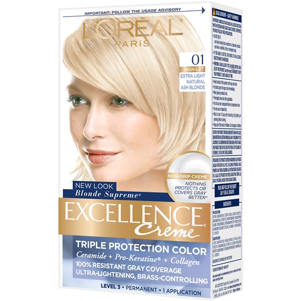 L'Oreal Paris Excellence Creme Triple Protection 01 High-Lift Extra Light Ash  Blonde Cooler Hair Color | Hy-Vee Aisles Online Grocery Shopping