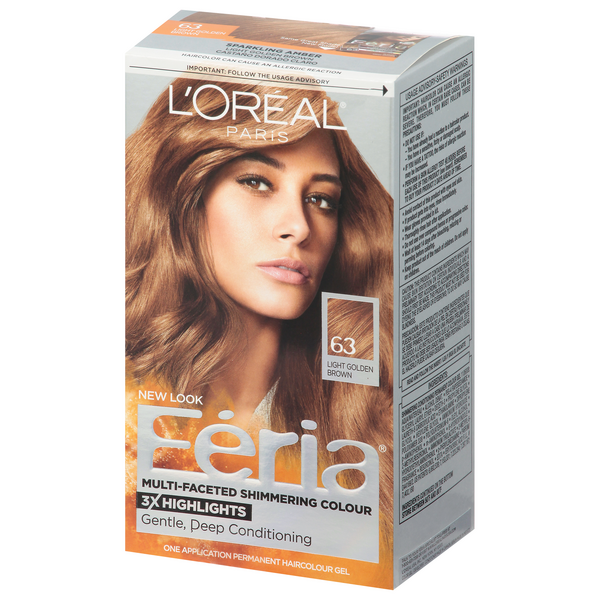 L'Oreal Paris Feria Multi-Faceted Shimmering Colour Light Golden Brown 63  Hair Color | Hy-Vee Aisles Online Grocery Shopping