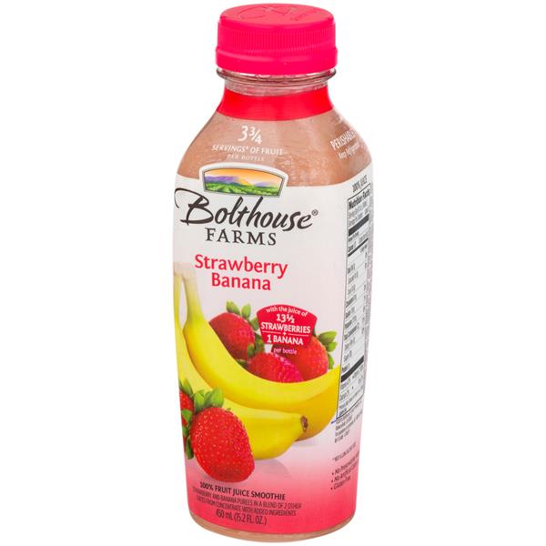 Bolthouse Farms Strawberry Banana 100% Fruit Juice Smoothie + Boosts