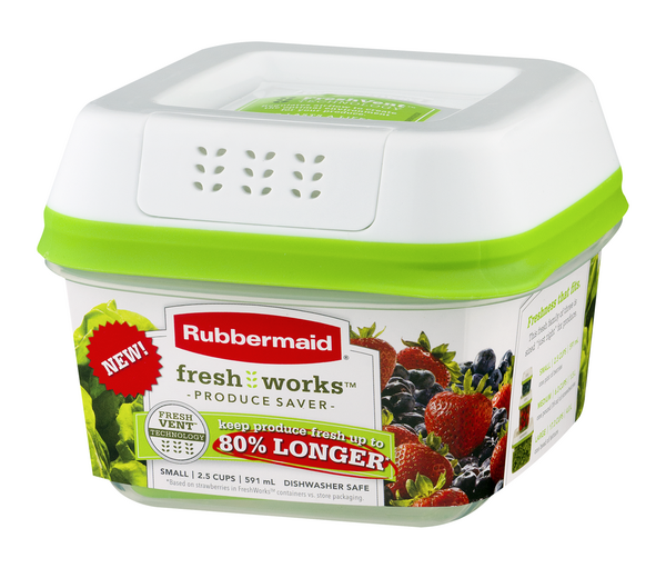 Rubbermaid FreshWorks Produce Saver Storage Container Medium 6.3 Cup 1.5 L  Green