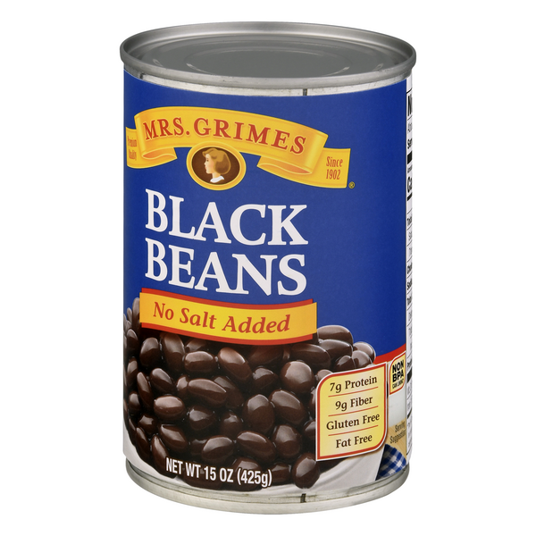 Mrs. Grimes No Salt Added Black Beans HyVee Aisles Online Grocery Shopping