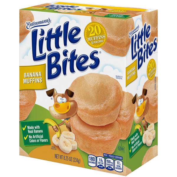 Entenmann's Little Bites Banana Muffins 5 Pouch 20 Muffins Entenmann's Little Bites Banana Muffins 5 Pouch 20 Muffins