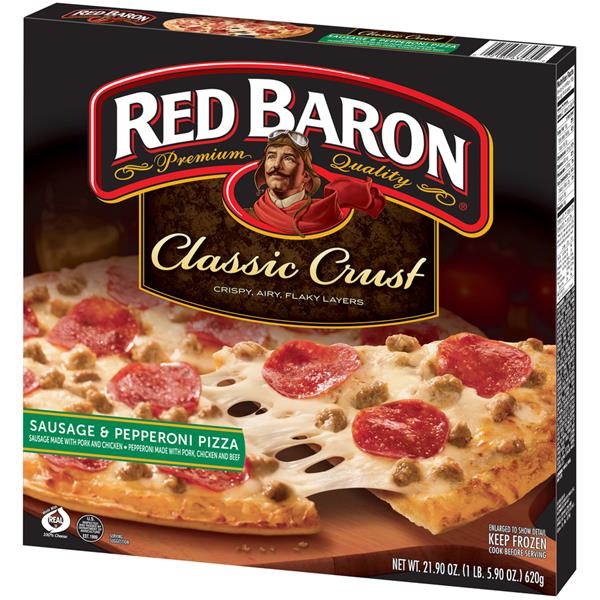 Red Baron Classic Crust Sausage & Pepperoni Pizza | Hy-Vee Aisles ...