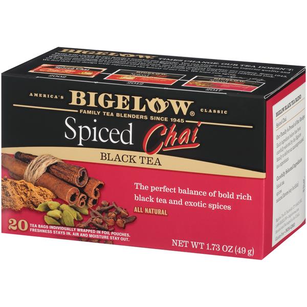 Bigelow Spiced Chai Black Tea 20Ct Bags HyVee Aisles Online Grocery Shopping