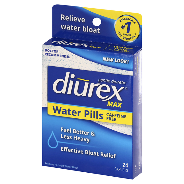 Diurex Max Maximum Strength Diuretic Water Caplets 24 CT HyVee Aisles Online Grocery Shopping