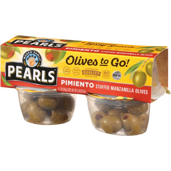 Peals Olives to Go! Pimento Stuffed Green Olives 41.6 oz Cups HyVee Aisles Online Grocery