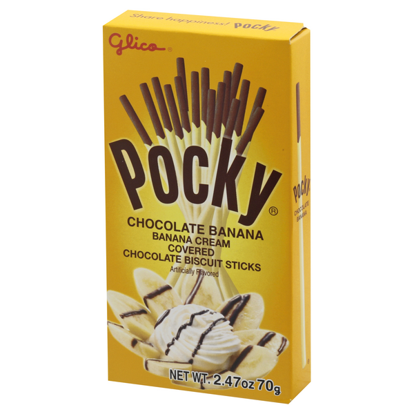 Pocky Chocolate Banana Banana Cream Covered Chocolate Biscuit Sticks