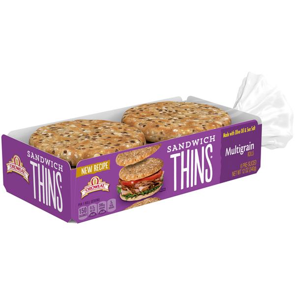 Oroweat Multigrain Sandwich Thins Rolls 6ct HyVee Aisles Online