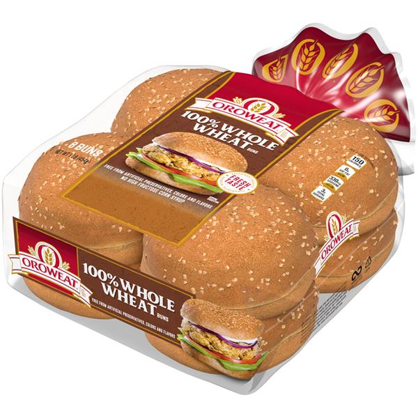 Brownberry 100 Whole Wheat Hamburger Buns 8Ct HyVee Aisles Online