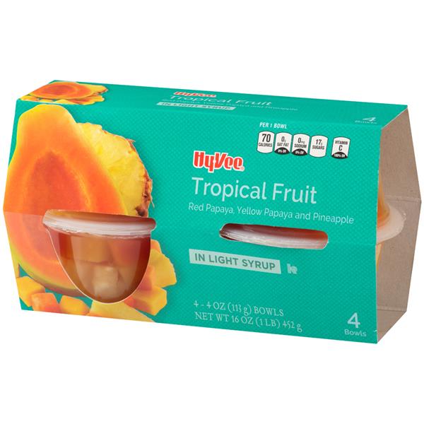 HyVee Tropical Fruit in Light Syrup, 44 oz Bowls HyVee Aisles