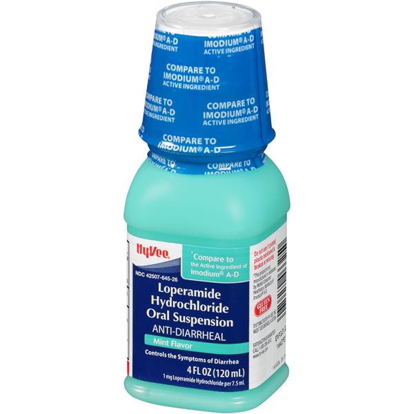 Loperamide Solution Hy-Vee Loperamide Hydrochloride Oral Suspension Mint Flavor | Hy-Vee ...