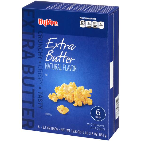 HyVee Extra Butter Microwave Popcorn 63.3 oz Bags HyVee Aisles