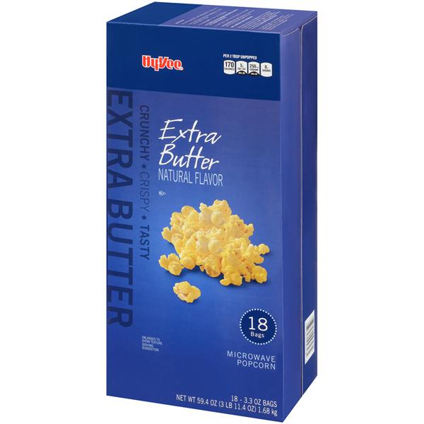 HyVee Extra Butter Microwave Popcorn 183.3 oz Bags HyVee Aisles