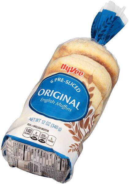 Hy-Vee Pre-Sliced Original English Muffins - 6 Muffins | Hy-Vee Aisles ...