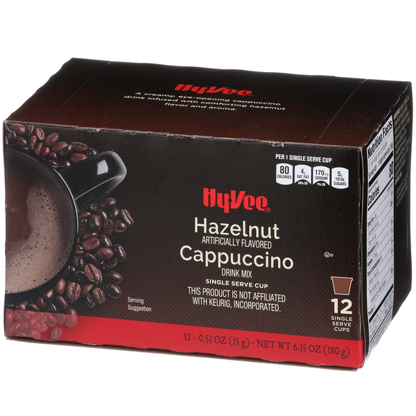 Hy-Vee Hazelnut Cappuccino Single Serve Cups 12-.53 oz ea. | Hy