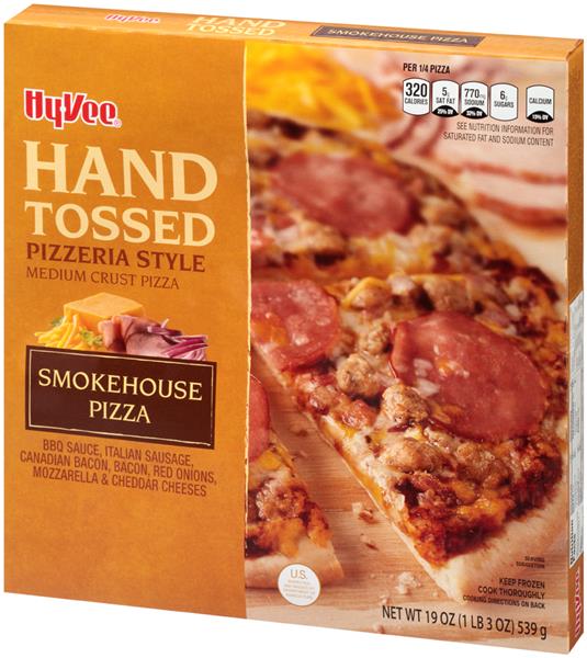 HyVee Hand Tossed Pizzeria Style Medium Crust Smokehouse Pizza HyVee Aisles Online Grocery