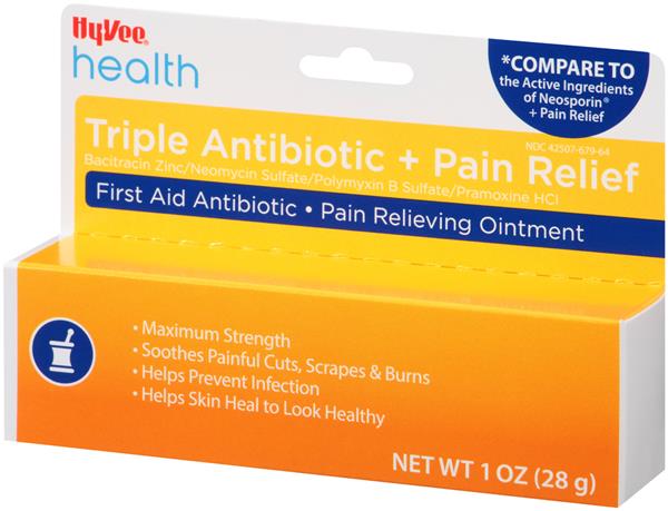 Hy-vee Health Triple Antibiotic + Pain Relief Ointment 