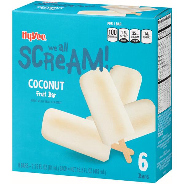HyVee Select Coconut Fruit Bar 6 Count HyVee Aisles Online Grocery
