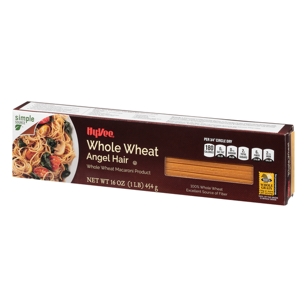 HY-Vee 100% Whole Grain Whole Wheat Angel Hair Pasta | Hy-Vee Aisles Online  Grocery Shopping