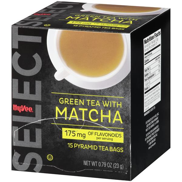 HyVee Select Green Tea with Matcha Pyramid Tea Bags 15Ct HyVee
