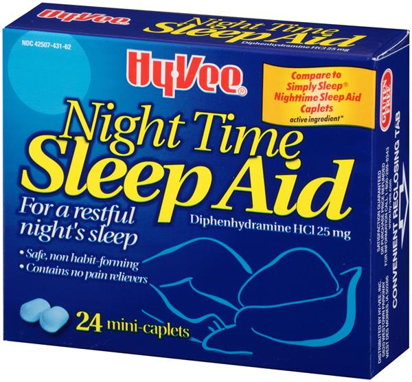 HyVee Night Time Sleep Aid 25 Mg MiniCaplets HyVee Aisles Online