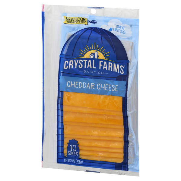 Crystal Farms Cheddar Cheese Slices | Hy-Vee Aisles Online Grocery Shopping