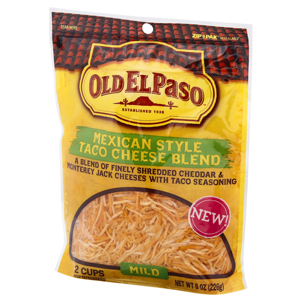 Shredded Mexican Style 4 Cheese Blend - Mexican Toppings - Old El Paso