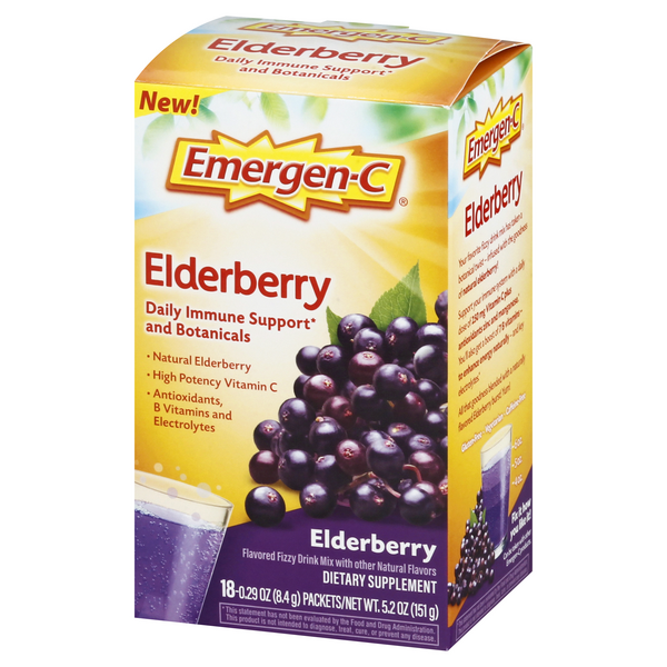 EmergenC Elderberry Fizzy Drink Mix 180.29 oz Packets HyVee Aisles