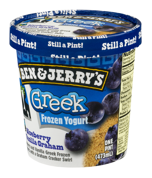 Ben & Jerry's Blueberry Vanilla Graham Greek Frozen Yogurt | Hy