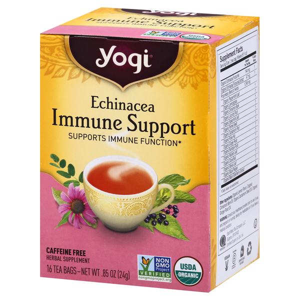 Yogi Echinacea Immune Support Tea 16 Count HyVee Aisles Online