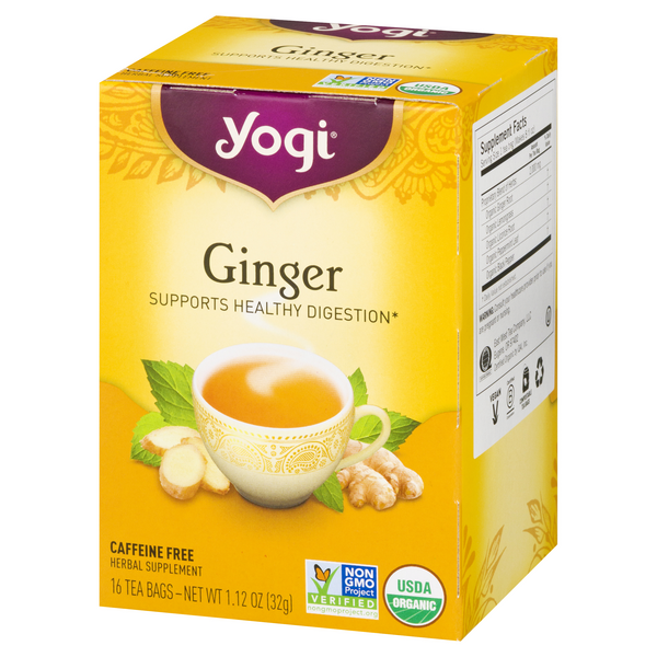 Yogi Organic Caffeine Free Ginger Tea 16Ct Bags | Hy-Vee Aisles Online ...