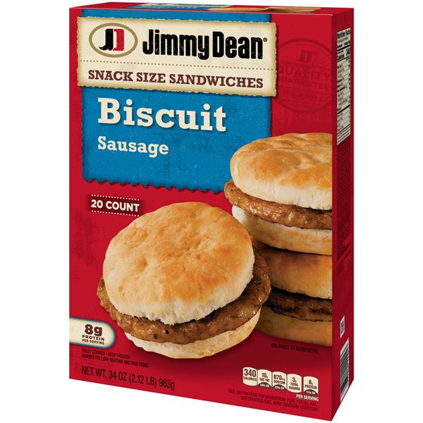 Jimmy Dean Snack Size Sandwiches Biscuit Sausage 20Ct HyVee Aisles Online Grocery Shopping