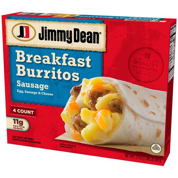 Jimmy Dean Breakfast Burritos Sausage 4ct 